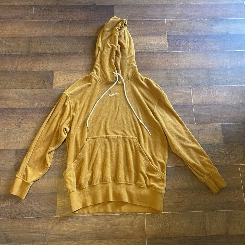 Womens Size XS Nike‎ Sportswear Oversized Velour Pullover Hoodie